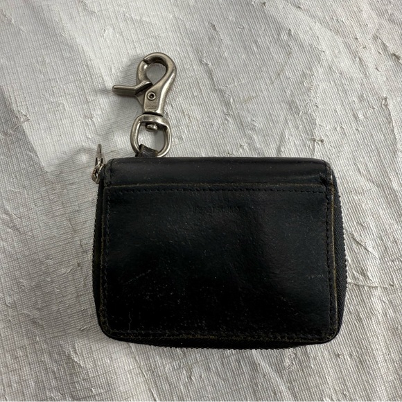 Mens Tri-Fold Leather Wallet Harley Davidson Chain  Vintage - Picture 2 of 6